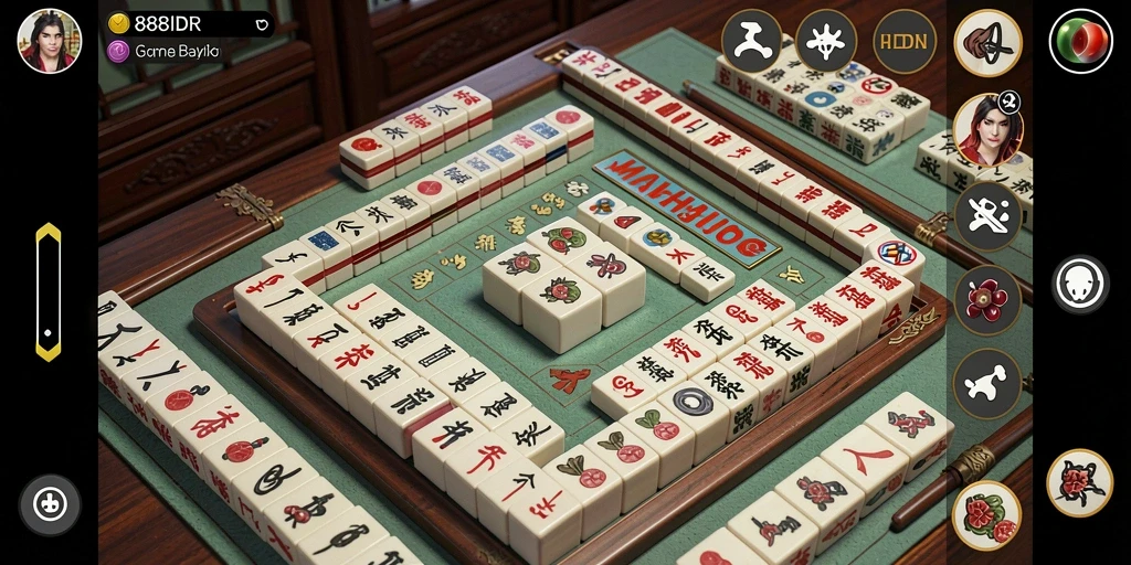 Tampilan gameplay Mahjong yang menarik di 888IDR.