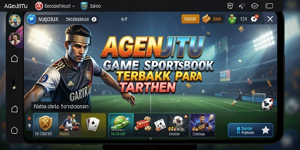 Gambaran gameplay AGENJITU dengan berbagai opsi taruhan olahraga.
