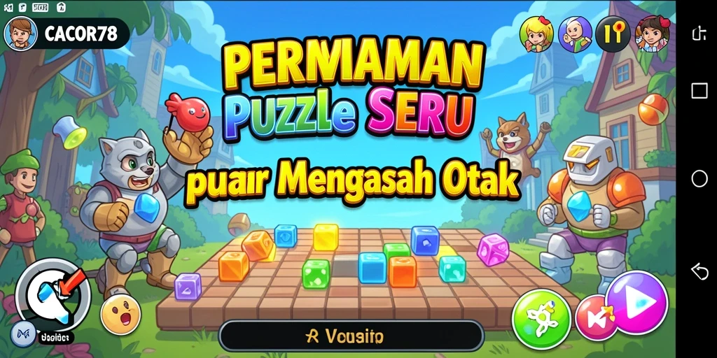 Screenshot utama CACOR78 menampilkan gameplay seru dalam memecahkan teka-teki.
