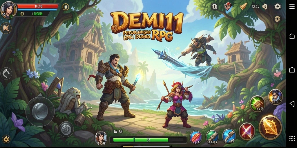Screenshot gameplay <strong>DEMI11</strong> dengan aksi pertarungan yang mendebarkan.