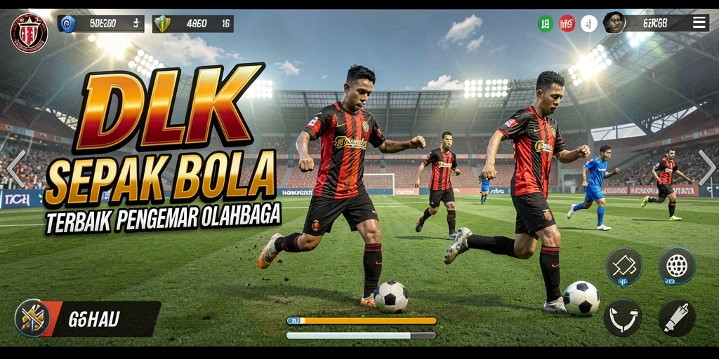 Screenshot DKK menampilkan aksi seru di lapangan sepak bola.