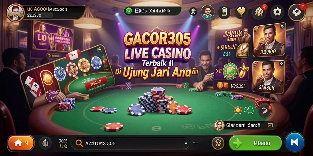 Screenshot gameplay menarik GACOR305 dengan dealer live.