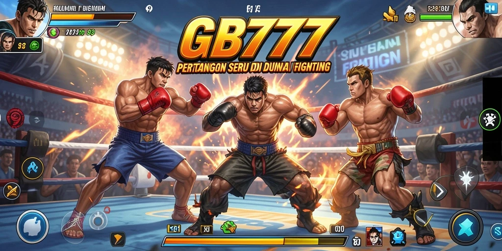 Tangkapan layar utama GB777 menunjukkan aksi pertarungan yang intens.