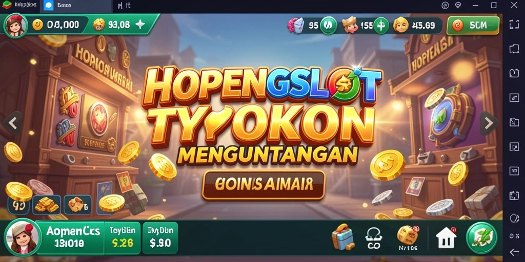 Screenshot HOPENGSLOT menampilkan aksi membangun kerajaan Tycoon.