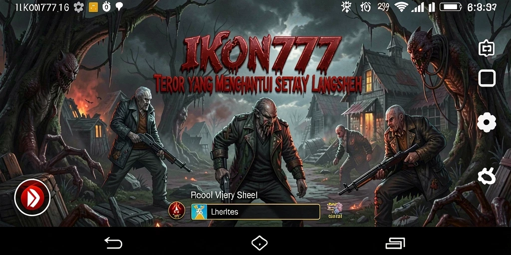 Tampilan gameplay menakutkan dalam IKON777 dengan suasana yang mencekam.