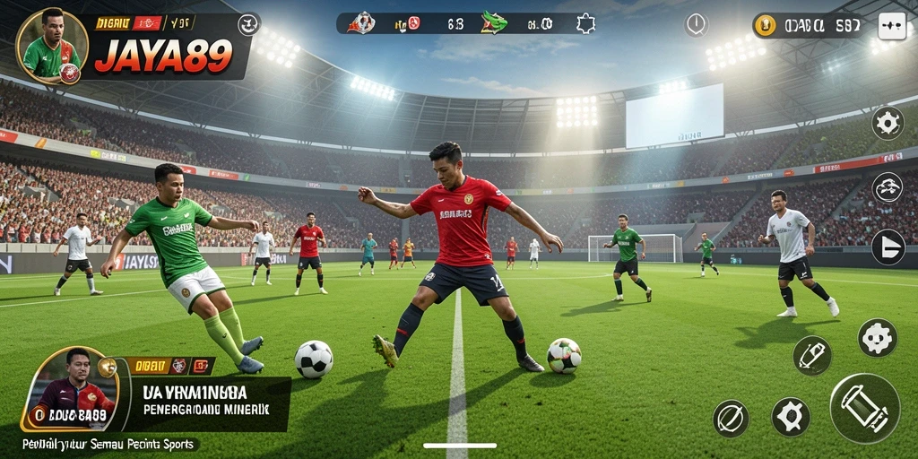 Screenshot gameplay JAYA89 menampilkan aksi seru dalam pertandingan olahraga.