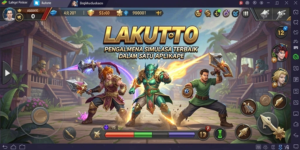 Tampilan gameplay menarik dari LAKUTOTO dengan simulasi realistis.