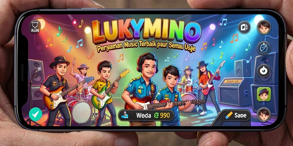 Tampilan gameplay LUKYMINO yang menarik dan penuh warna.