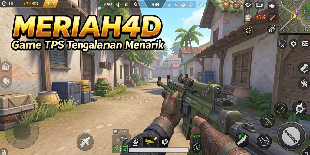 Screenshot utama MERIAH4D menunjukkan aksi pertempuran sengit di dalam game TPS.