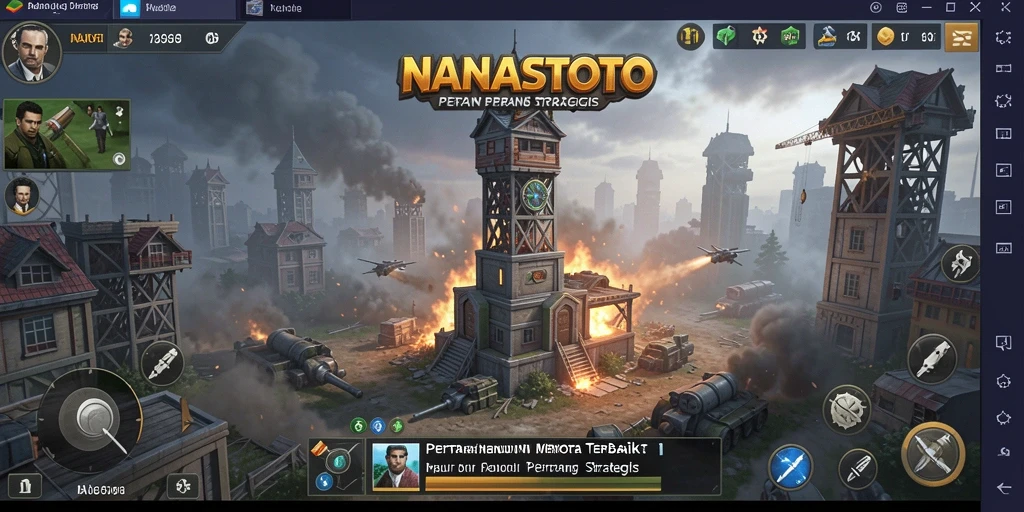 Gameplay menara pertahanan yang mendebarkan dan strategis di NANASTOTO.