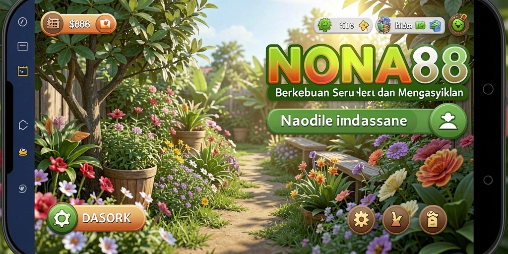 Tangkapan layar gameplay NONA88 menampilkan aktivitas berkebun yang seru.