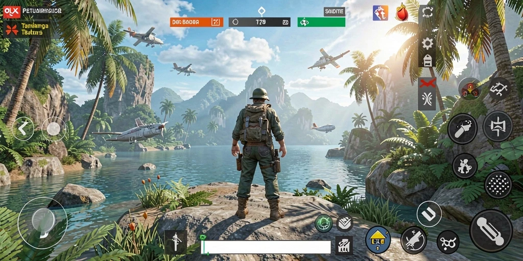 Tampilan gameplay OLX128 dalam dunia terbuka yang memikat dan interaktif.