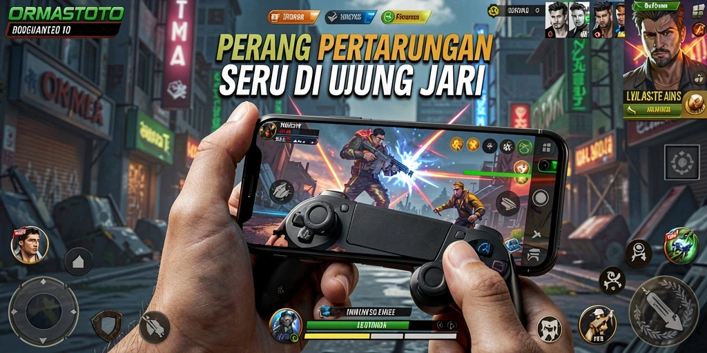 Gameplay ORMASTOTO dengan pertarungan seru dan karakter yang beragam.