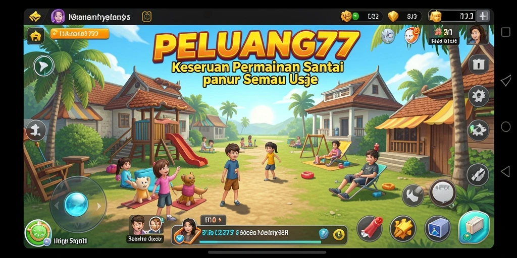 Tampilan gameplay PELUANG77 yang penuh warna dan menarik.