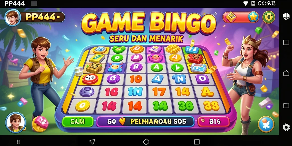 Tampilan gameplay menarik dari game Bingo PP444.