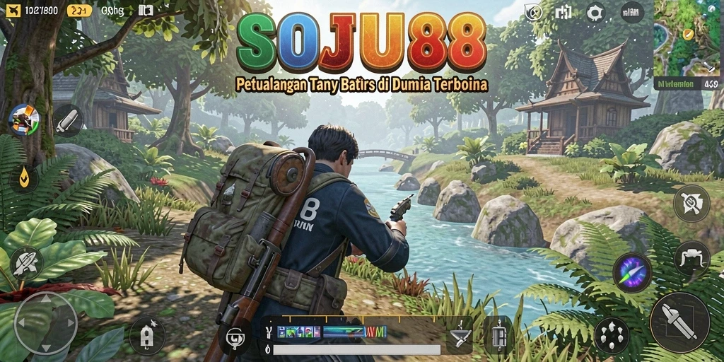 Screenshot SOJU88 menunjukkan pemain menjelajahi dunia terbuka yang menakjubkan.