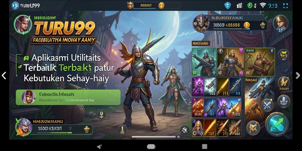 Tampilan antarmuka TURU99 yang modern dan nyaman digunakan.