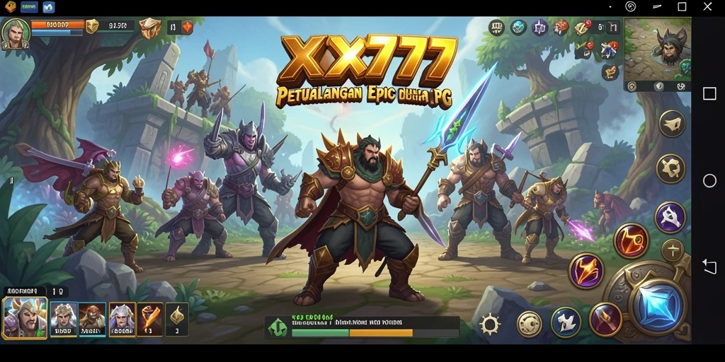 Tangkapan layar menunjukkan pertarungan epik di dalam XXX777 dengan karakter yang beraksi.